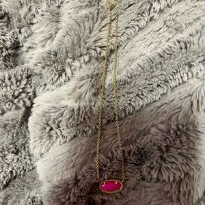 Kendra Scott Magenta Elisa Gold Necklace